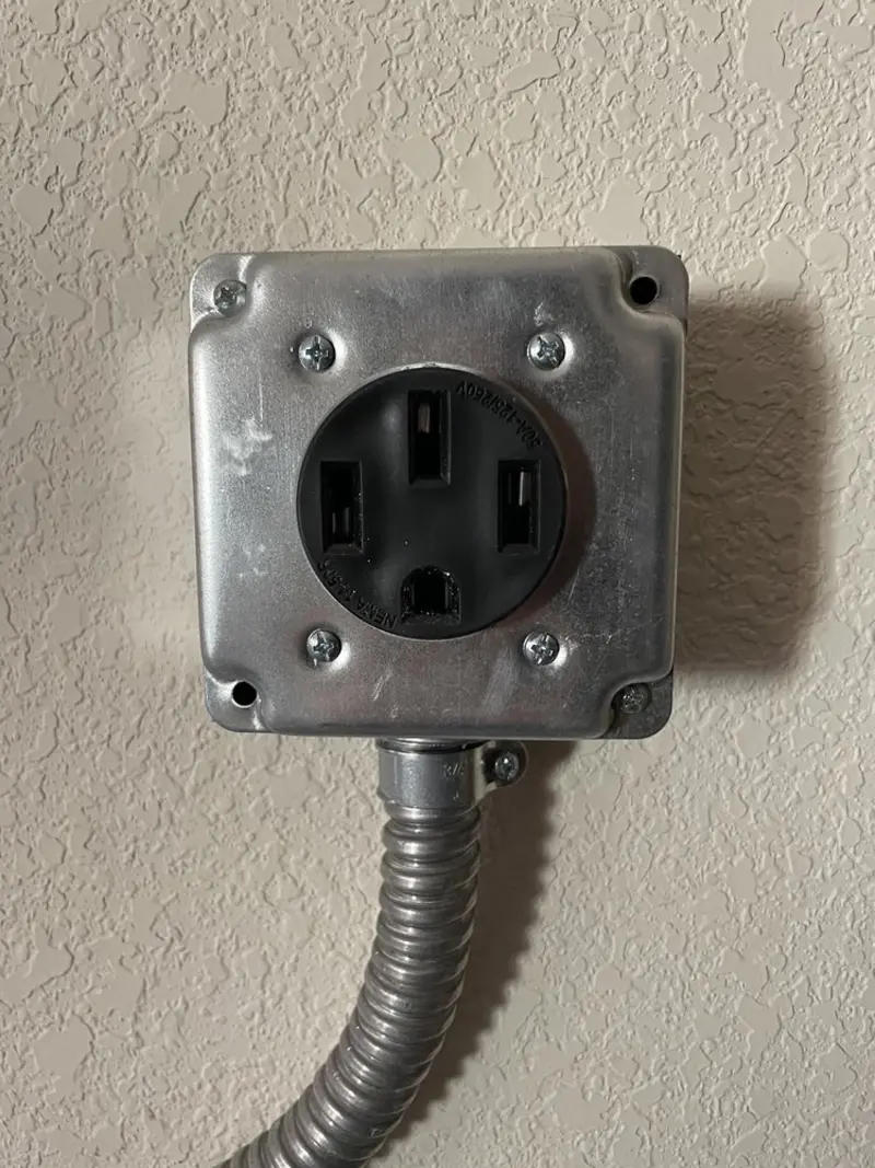 NEMA 14-50 outlet installed for Smart Home Electrical in Holmen